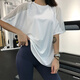 Jincheng Mesh schnelle Trocknungskleidung für Frauen Lose Jogging Shirt Fitness Kleidung kurzärmelig Sport T-Shirt Internet Promi Yoga Top T698 Black Longeeved XL