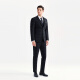 Qipai Autumn Suit Business Casual Fashion Plaid Workplace Suit Three-piece Suit 118C70020 Black A46