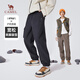 Camel (CAMEL) men's overalls autumn and winter plus velvet to keep warm and water-repellent outdoor casual long pants for men M14CA66712
