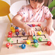 LNGA Landgre Kindergarten Montessori Aides d'enseignement en bois Alphanumeric Matching Maze Game Board Children's Toys's 345 ans