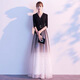 
Noliti's temperament banquet evening dress long 2025 new style can be worn on the host's annual meeting performance dreamy starry sky skirt for women black long 3XL