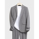 皮尔卡丹（pierre cardin）轻奢感色织人字纹西服套装男修身针织正装韩版新郎结婚礼服西装男 棕灰/外套+衬衫+裤子 XL(135斤内)
