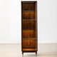 Fu Sen all solid wood display cabinet North American black walnut wine cabinet glass door storage cabinet living room home bookcase TV side cabinet all North American black walnut + (light strip) 50*40*170