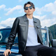 
Carbeen (CABBEEN) [Same Model in Celebrity] Sheep leather genuine leather jacket for men 2025 autumn and winter new work lapel motorcycle leather jacket Coal black 01 XL /180/52