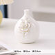 
CLCEY creative European ceramic vase ornaments TV cabinet living room dining table accessories hydroponic flower appliance wedding gift 14079 sky blue double flower with leaves flat vase