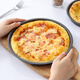 SMVP披萨盘饼底托盘烤箱专用披萨烤盘689寸pizza盘子商用蛋糕烘焙模具 10寸不沾披萨盘-星空灰