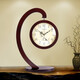 Caravel Desktop Clock Solid Wood Clock Wooden Quartz Clock Sitting Table Chinese Style Living Room Entrance Art Desk Clock TV Cabinet Clock 9299 Ba.Wang Movement