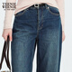 Teenie Weenie Bear Женские джинсы 2025 Осень Осень Новый Ретро вымыл Slack Comfort Pants Medium Blue M