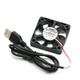 品代 双滚珠 耐用5010 5CM厘米 DC5V USB软路由/路由器散热风扇功放迷你主机改装USB 5V风扇【显卡2P】