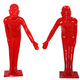 Welcome red figure sculpture bowing fiberglass ornaments hotel restaurant KTV doll decorations decorations on both sides of the hands (white on top and red on the bottom)