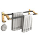 No punch-out towel rack bathroom towel rack hook bathroom hanger single and double towel rod Yahei 3 sets 13590