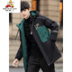 Vogelscheuche Winter Teenager Baumwollmantel Junge mittelgroße Wattebotton-Mantel Junior High School Schülern Große Kinder verdickte Baumwolljacke 6189 Schwarz (verdickt) L (100-120jin [Jin entspricht ca. 0,5 kg])
