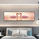 Yijlj Moderne und einfache Schlafzimmer Dekoration Gemälde, Landschaft am Meer, Nachteile, warme Hintergrund Wandhänge Gemälde, leichte luxuriöse nordische Wandbilder, A-9713 120*30 + Öl Canvas Bild + Aluminiumlegierung schwarzer Rahmen