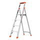 Little Giant Giant House Heringbone Ladder Aluminio Aleación de aluminio Multifunción Plegable Renovación de elevador interior Renovación Actualización Modelo 4 Pasos 15270-001 Altura táctil 3.1m