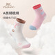 YEEHOO children's socks, autumn and winter velvet thickened terry socks, skin-friendly and comfortable, girls' mid-calf stockings, student cotton socks, 4 pairs M
