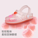 DAVE&BELLA children's sandals outer wear girls' shoes casual children's beach shoes baby sandals summer new children's shoes pink size 30