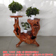 Pangdonglai Qualität [Offizieller Direktverkauf] Massives Holzgewurzelregal natürliche Baumwurzelverzierung Gesamt mehrschichtiger Bonsai Dunkelgrau 15885 Dreischicht integriert