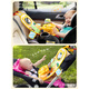 LEYINGQI -Autospielzeug hinten Babysitz beruhigender Anhänger Baby Kinderwagen Kinderwagen Kutsche Baby Carriage Artefakt Rücksitz Belebtes Board [grün] frühe Ausbildung
