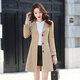 Prodigal son gossip [Light Luxury] Trench coat jacket for women mid-length spring and autumn 2023 autumn clothes new small person high-end temperament slim 689 meters white 2XL [Suggested 125-135Jin [Jin equals 0.5 kg]]
