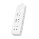 Lengon Wireless Socket Power Strip Terminal Board One-turn Multifunctional Household White Power Strip M133 Six Sockets (Side Plugable)