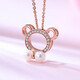 Chiba Jewelry 18K Gold Diamond Pearl Bear Necklace Romantic Cute Versatile Jewelry Gift Women Birthday Gift