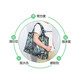 Ke Liang Huizi Travel Folding Storage Bag Outdoor Picnic Handbag Home Portable Environmentally Friendly Shopping Bag Vegetable Bag Tibetan Blue