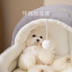 Internet celebrity dog ​​kennel warm in winter small dog Teddy can be detached and washed semi-enclosed winter four seasons universal pet upgraded thickened cradle dog kennel [Grey bear + hair M-medium size (44*42*39cm, recommended 12Jin [Jin equals 0.5 kg]