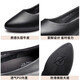 Strong Women's Shoes 4CM Medium Heel Work Shoes Pointed Toe Commuting Leather Shoes Pumps High Heels JDLA170002 Black 37
