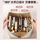 Bolsa de maquillaje Wilkie Portable para mujeres 2025 Nuevo valor de viaje de alto valor Bolsa de almacenamiento Box de maquillaje de gran capacidad Al albaricoque de alta gama tamaño blanco