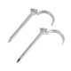 Jinggong (JINGGONG) 4/6 points/1 inch stainless steel water pipe hook hook pipe nail fixing nail PPR/PVC hot melt pipe fixing nail pipe nail stainless steel 4 points/6 points (55 long) (10 pieces) It is recommended to drill holes first