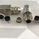 M12 Ethernet connector profinet aviation waterproof plug 4-pin 5-pin 8-pin 12-pin metal shielded connector straight female 4-pin D type