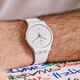 斯沃琪（Swatch）瑞士手表 原创系列 纯白炫彩 学生日历简约石英男女表SUOS404