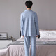 Cat Man Pure Cotton Pyjama Herren Frühling und Herbst Langarmhose großer Größe lässig losen Heimkleidung Set Alle Baumwolle können äußere Verschleiß 3880 Hellblau 3xl [vorgeschlagen 170-190jin [Jin gleich 0,5 kg]]]