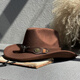 Woodpecker [Brand] Big Bullhead Western Cowboy Hat Men's Autumn and Winter Casual Versatile Retro Black Woolen Top Hat Women's Tibetan Jazz Hat Cowhead Belt Woolen Jazz Hat Off-White JSM-010 One Size 55-60CM