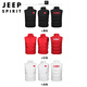 JEEP SPIRIT Flag Vest Men's Autumn and Winter China National Team Down Cotton Warm Vest School Sports Games Vest Sportswear Vest E302-8055 Black XL