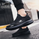 Cardile Crocodile Men's Shoes Casual Shoes Men's Breathable Flying Mesh Shoes Light Sports Shoes Men's 0055 Black 42