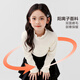 Zuoxi Girls Bottoming Shirt Half Turtle Collar Long Sleeve T-shirt Children's Top 2025 New Girl Thermal Clothing Milk White 140