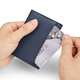 Williampolo Kaiser Paul Exquisite Small Card Bag für Männer mit echtem Leder -Führerschein für Führerschein Kartenschublade Vatertagsgeschenk für Papa Blue Cross Muster