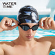 WATERTIME swimming goggles for men and women, adult anti-fog coating, professional racing swimming myopia glasses, swimming cap set, swimming equipment, Paris night, myopia 300 degrees