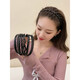 Princess Xiang decorated simple headband non-slip toothed hair binding bangs pressed broken hair headband non-slip hairpin black hair hole female summer 3# glossy waves