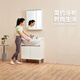 
TOTO bathroom cabinet pull-out faucet integrated large belly basin table dressing table 0.75m bathroom cabinet LDSW753 (06-A) white + mirror cabinet (notice) 75cm