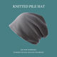 Kildamon pile of hats for men, autumn and winter cold hats, women's turbans, men's trendy pullover knitted hats, headbands, nightcaps, confinement hats, gray
