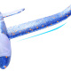 Cute pudding glider hand-thrown with lights and luminous foam aircraft 48cm resistant to fall and fly straight + rotating children's throwing model aircraft 239