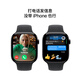 Apple Watch Series 10 Smart Watch 46 mm Metal de aluminio negro brillante Correa de deportes negros S/M [Honey Cellular] MWYJ3CH/B