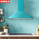Amka Range Hood European White Retro Range Hood American Cream Style Appartement Small Décharge Petite taille Petit appartement Stove de gaz Set Large Tour d'aspiration Top Type d'aspiration Morning Morning 90 cm de large [Couleur à chaud]