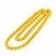 Vietnamese sand gold necklace men's long-lasting glossy round beads men's gold-plated gold store same necklace women's new solid 10mm 60cm 126g + free ring