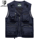 JP men's vest multi-pocket reporter photography vest fishing thin casual horse clip 8188 khaki XL (suitable for 140 Jin [Jin equals 0.5 kg]-155 Jin [Jin equals 0.5 kg])
