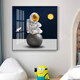 Escuela de ballena Rala de niños Decoración de la sala de astronauta Espacio de dibujos animados de la habitación del niño Dibujo del dormitorio de astronaut