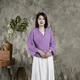 照本堂女装国风汉服茶人服饰新款40支新裾长衣W12142 青柠 s