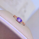 Luxurious, fashionable and sweet S925 sterling silver inlaid with sparkling natural tanzanite fine diamond open ring for women, versatile tanzanite ring with adjustable opening